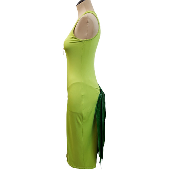 SOLD Bodycon Praying Mantis Bite His Head Off Halloween Costume Handmade Sz XL - Picture 8 of 15